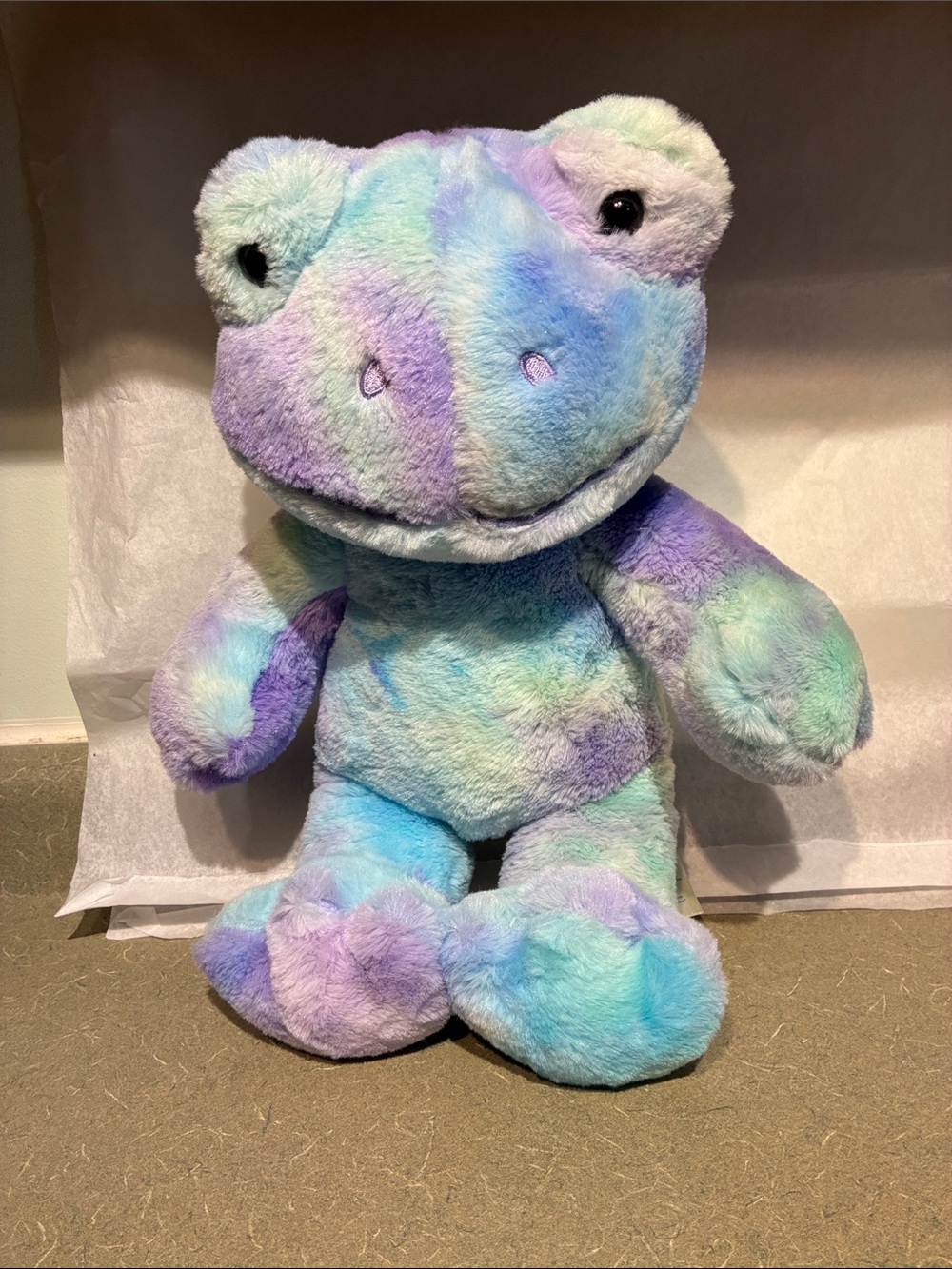 Build-A-Bear Plush Tie-Dye Frog Hoppy Swirls